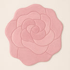 Pink 100% Cotton Bath Mat with Non-Slip Backing