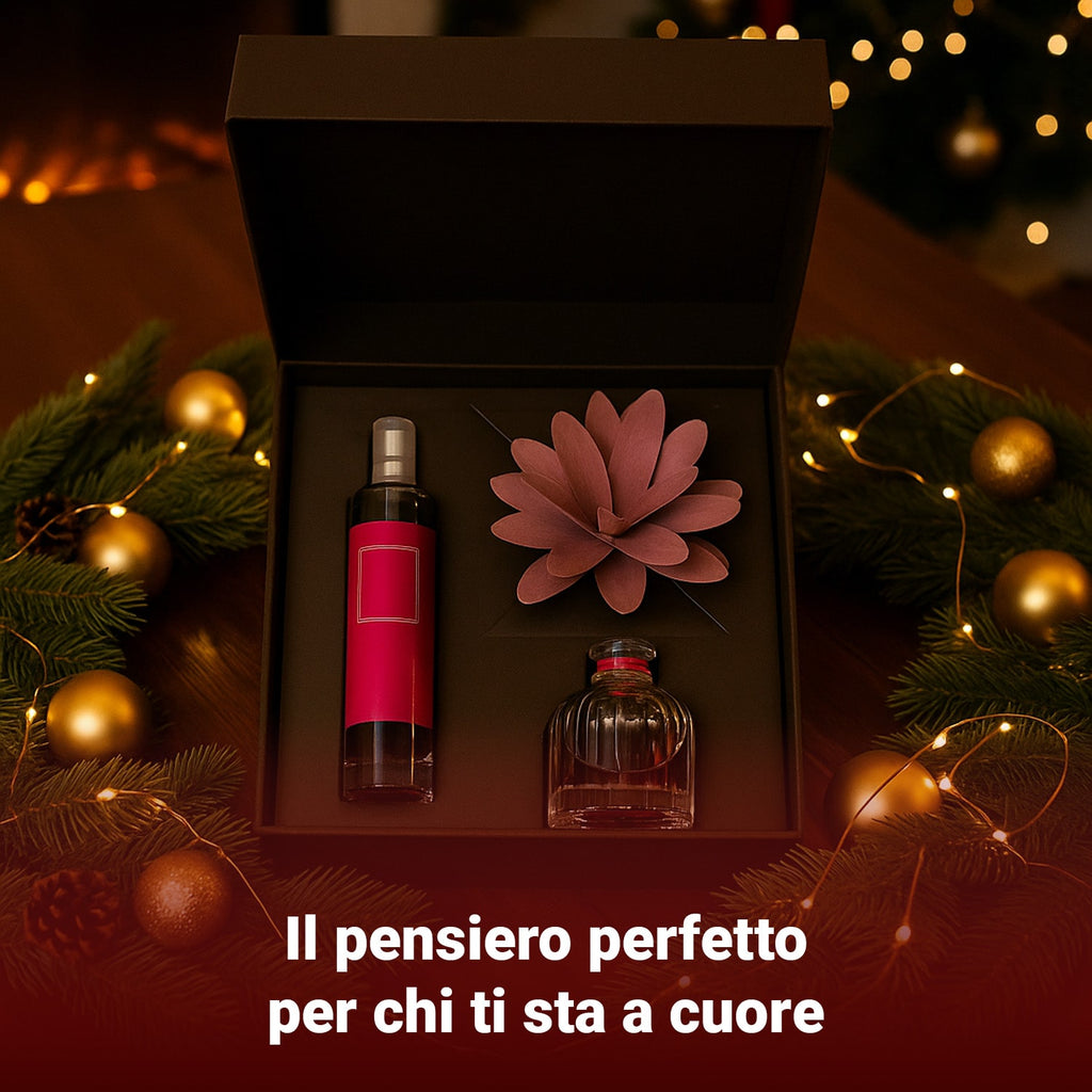 Cofanetto Regalo Profumatori d’Ambiente con Diffusore a Fiore e Spray Coordinato MUHÀ