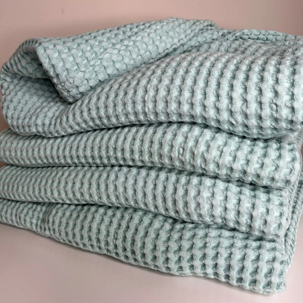 Copriletto in Nido D'ape C23 Menta | ArredoCasa Online tutto il tessile per la tua casa.