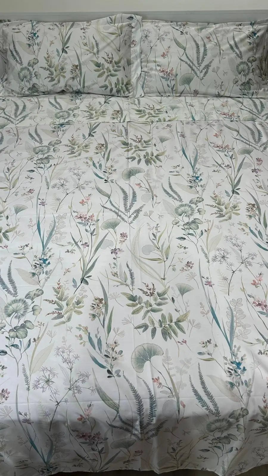 Lenzuola Floreali in Raso di Cotone