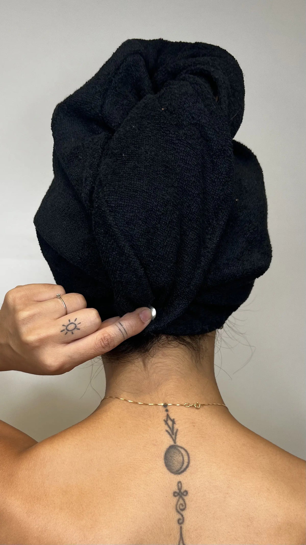 Turbante in Microspugna Nero | ArredoCasa Online tutto il tessile per la tua casa.