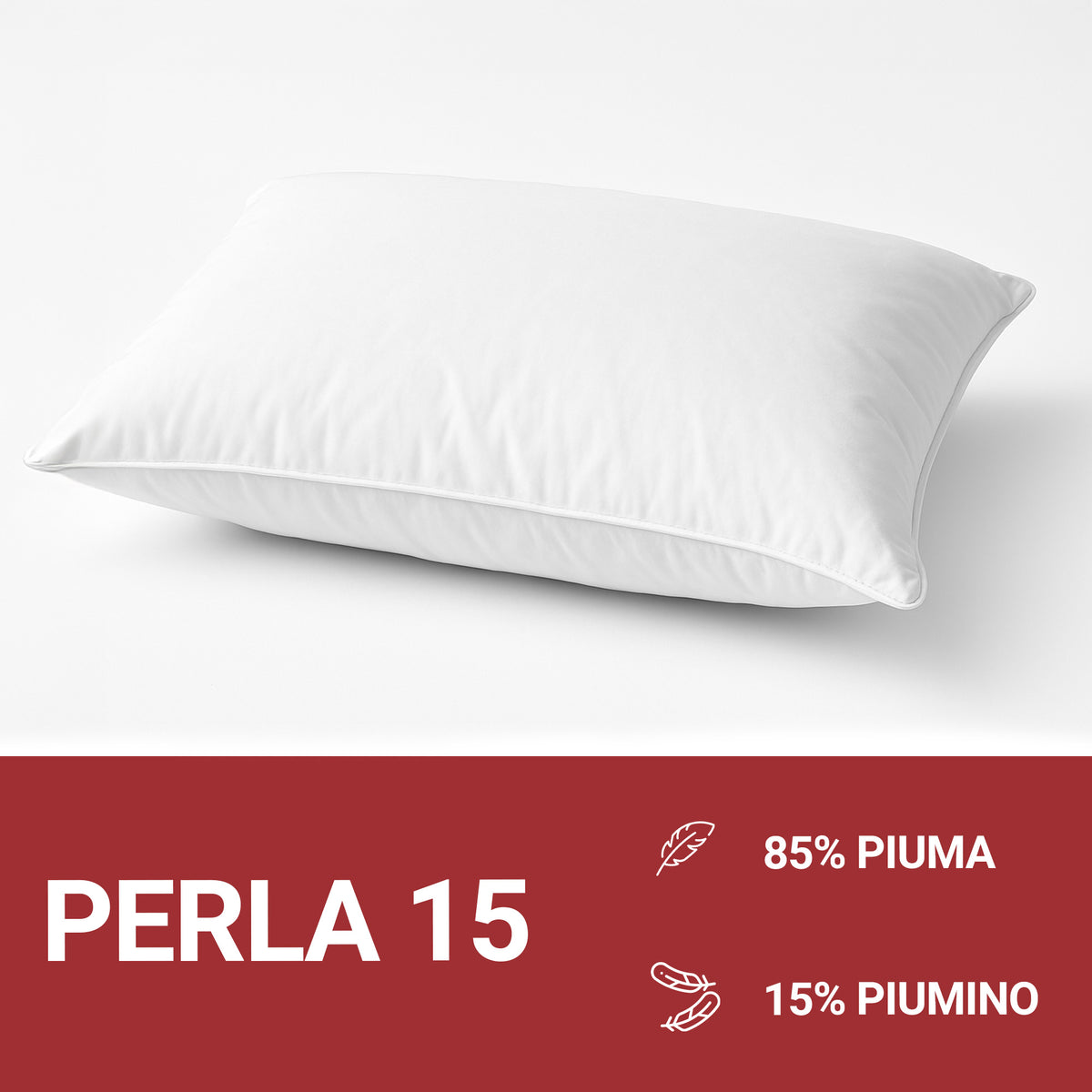 Guanciali in Piuma D'oca Cinelli Perla 15 | ArredoCasa Online tutto il tessile per la tua casa.