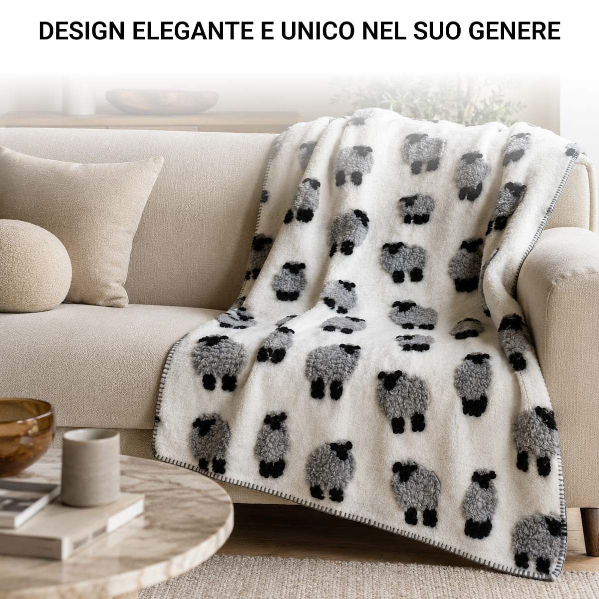 Plaid in Lana Cotta Made in Italy 170x180 – Caldo, Asciutto & Traspirante