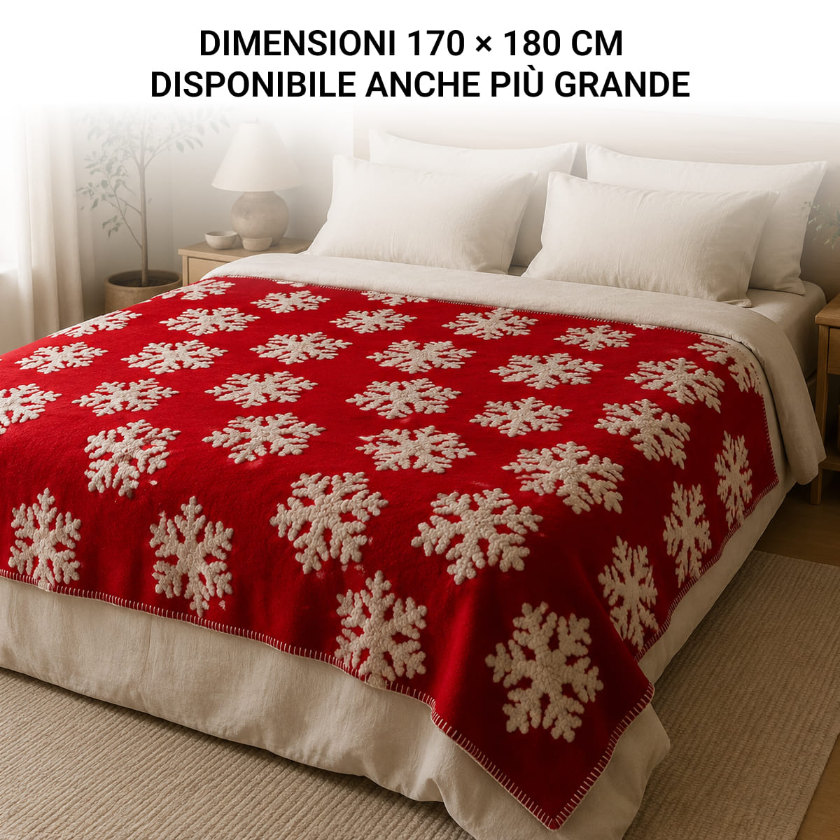Plaid in Lana Cotta Made in Italy 170x180 – Caldo, Asciutto & Traspirante