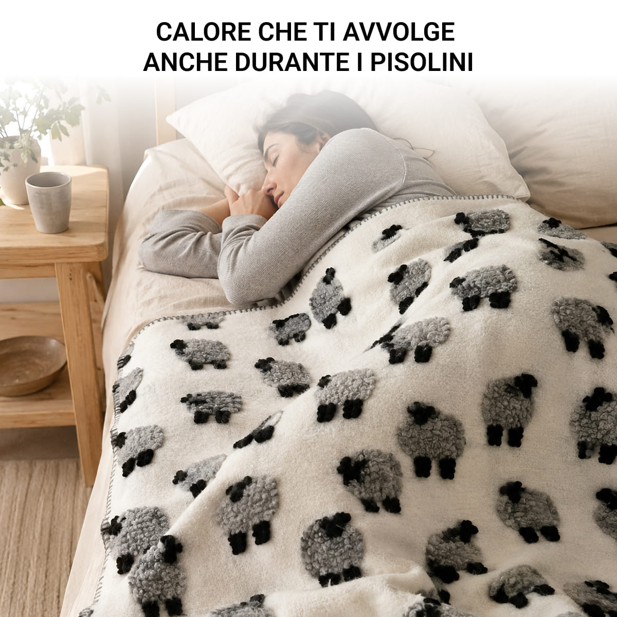 Plaid in Lana Cotta Made in Italy 170x180 – Caldo, Asciutto & Traspirante