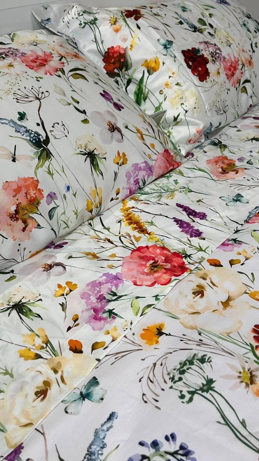 Lenzuola Floreali in Raso di Cotone | ArredoCasa Online tutto il tessile per la tua casa.