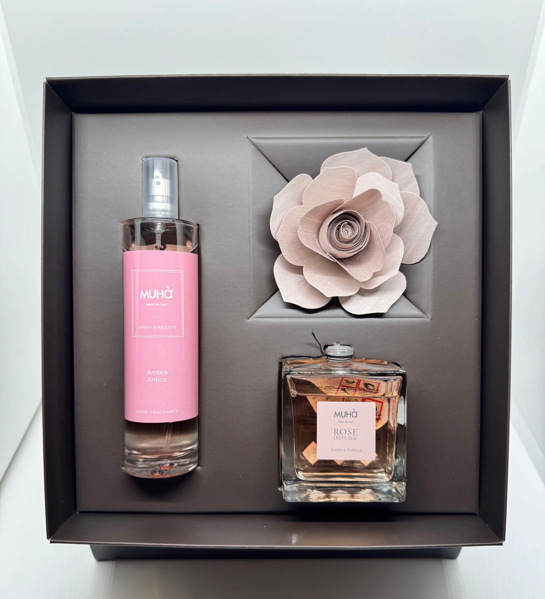 Cofanetto Regalo Profumatori d’Ambiente con Diffusore a Fiore e Spray Coordinato MUHÀ