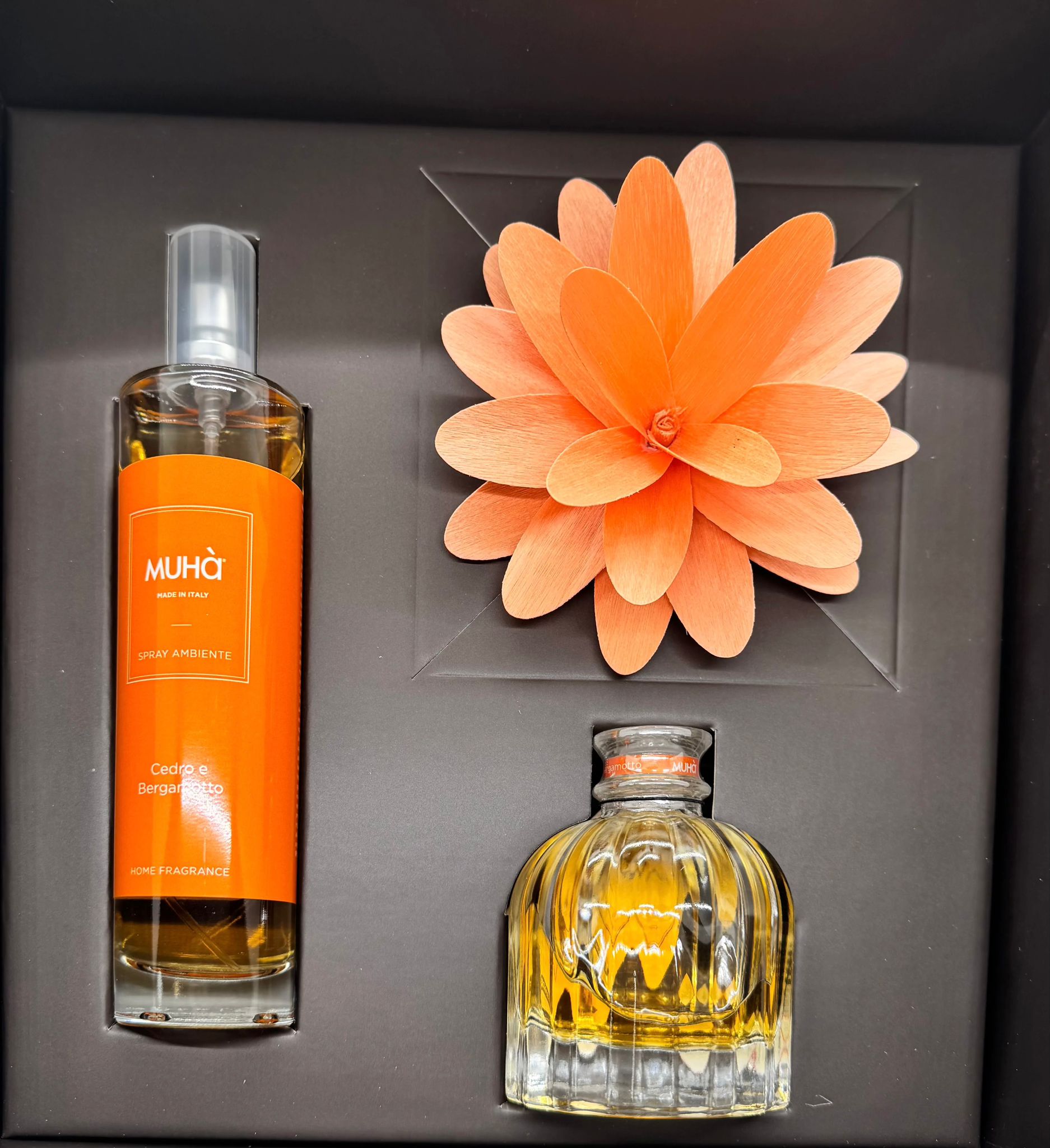 Cofanetto Regalo Profumatori d’Ambiente con Diffusore a Fiore e Spray Coordinato MUHÀ