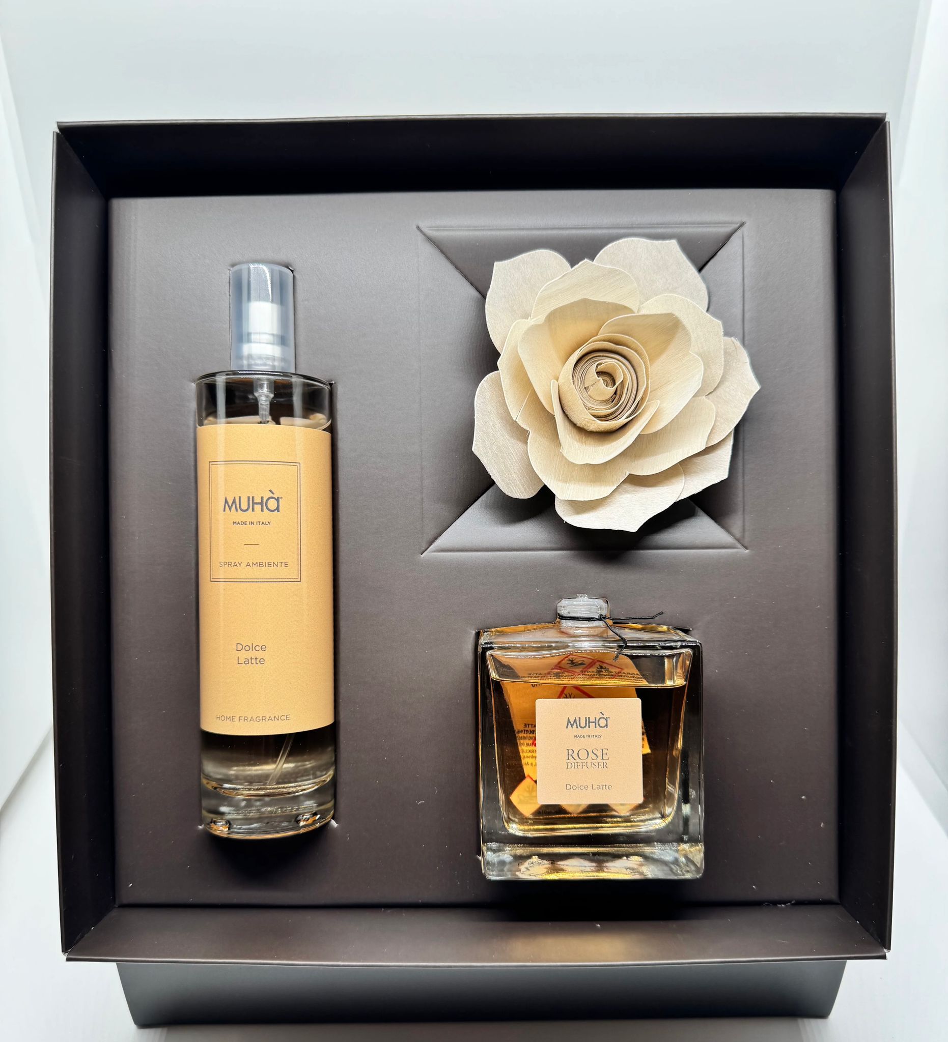 Cofanetto Regalo Profumatori d’Ambiente con Diffusore a Fiore e Spray Coordinato MUHÀ