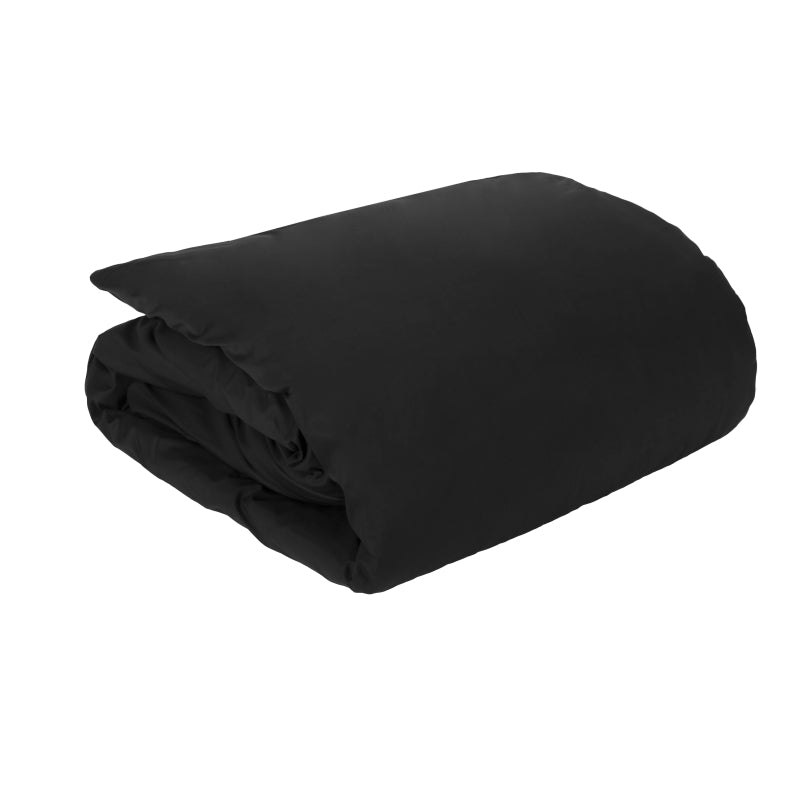 Copripiumino Matrimoniale in Raso Sensoriale Lussuoso 300 fili Q Nero | ArredoCasa Online tutto il tessile per la tua casa.