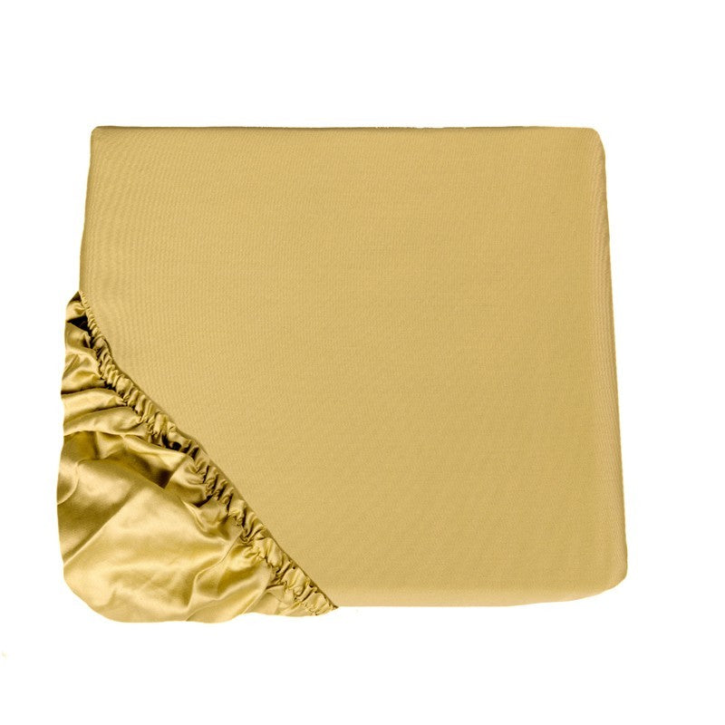 Sotto con angoli matrimoniale in Raso Sensoriale Lussuoso 300 fili Ocra | ArredoCasa Online tutto il tessile per la tua casa.