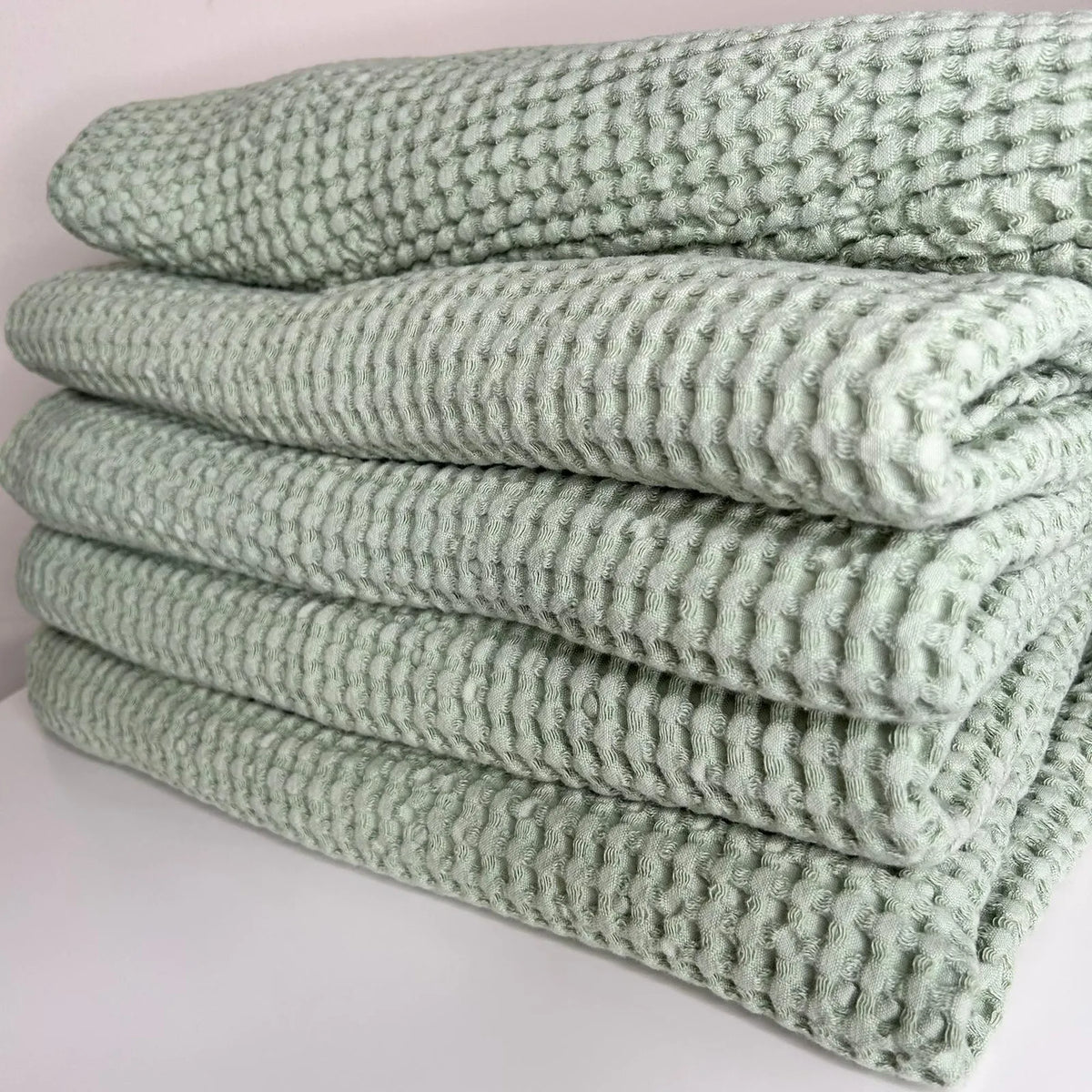 Copriletto in Nido D'ape Salvia | ArredoCasa Online tutto il tessile per la tua casa.