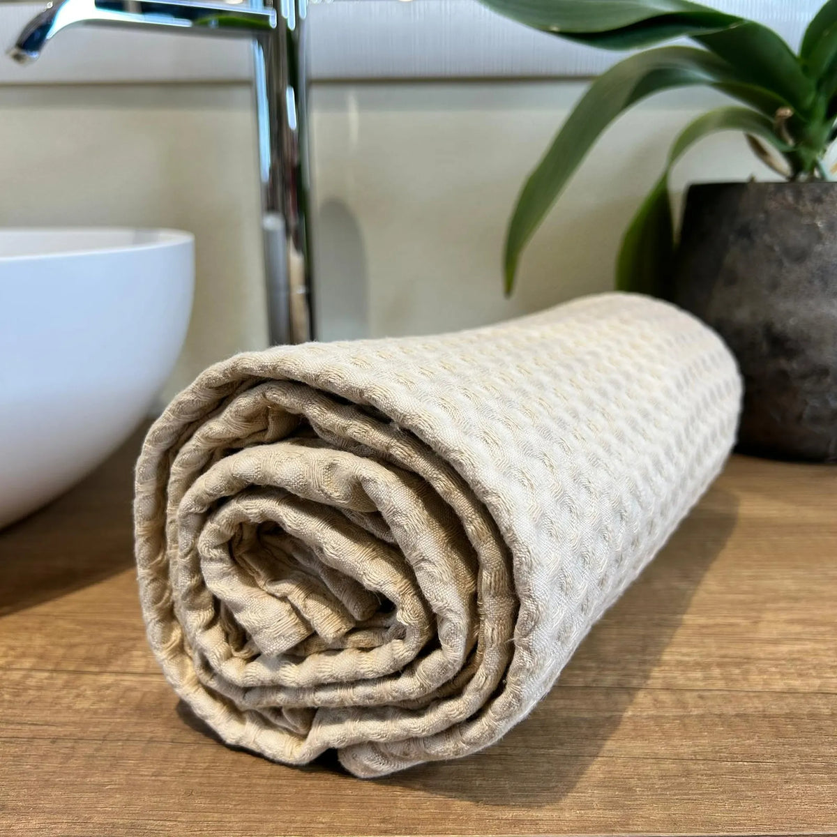 Telo in Nido d'ape Tortora | ArredoCasa Online tutto il tessile per la tua casa.