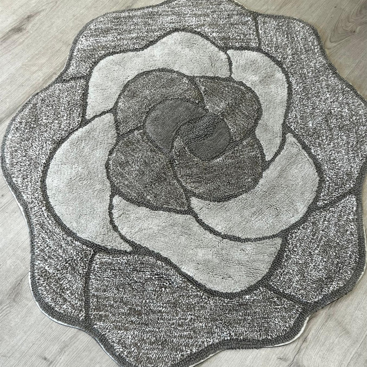 Pink 100% Cotton Bath Mat with Non-Slip Backing