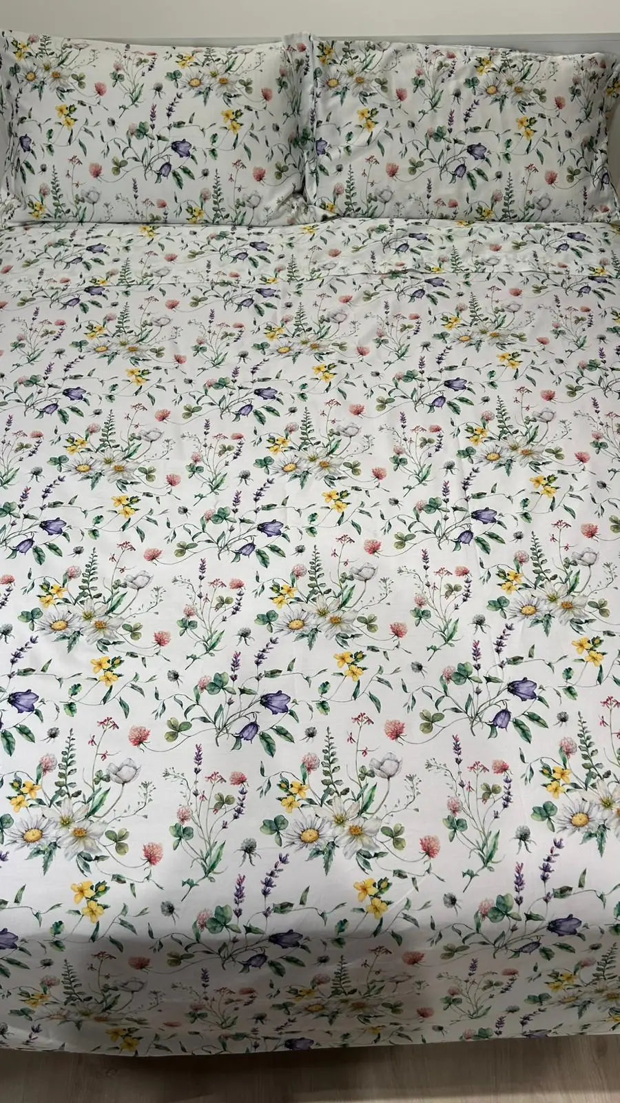 Lenzuola Floreali in Raso di Cotone