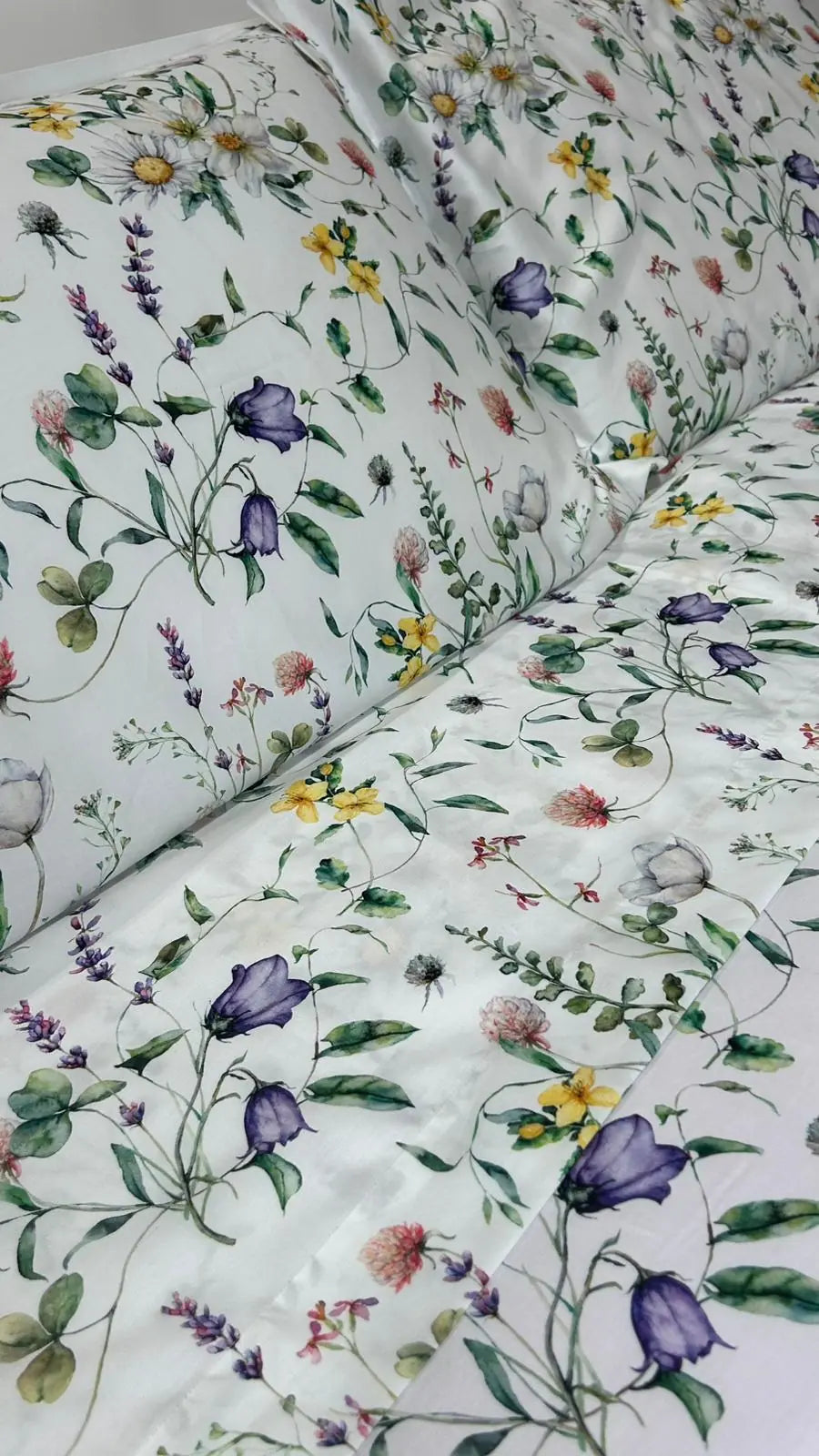Lenzuola Floreali in Raso di Cotone
