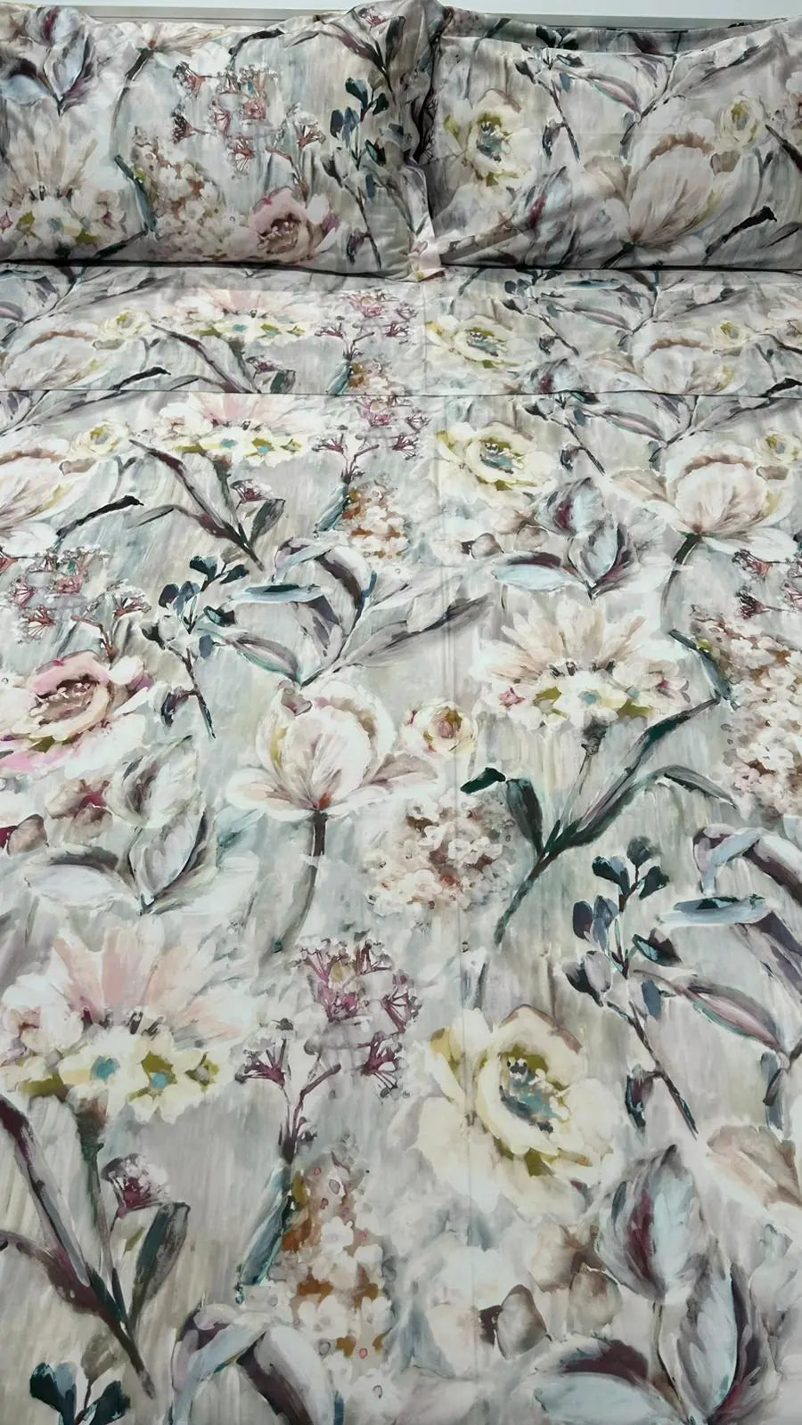 Lenzuola Floreali in Raso di Cotone