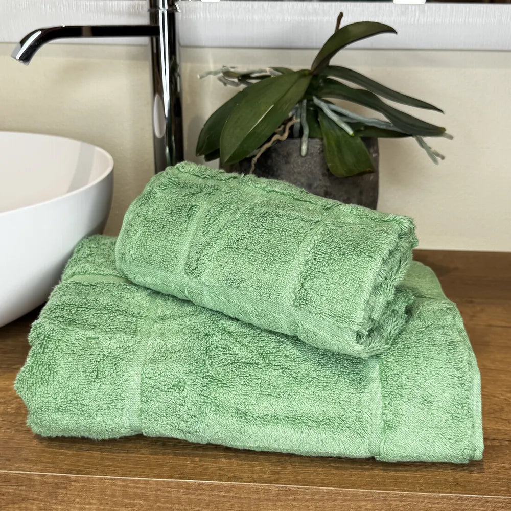 Coppia Spugna Zero Twist Verde Prato | ArredoCasa Online tutto il tessile per la tua casa.