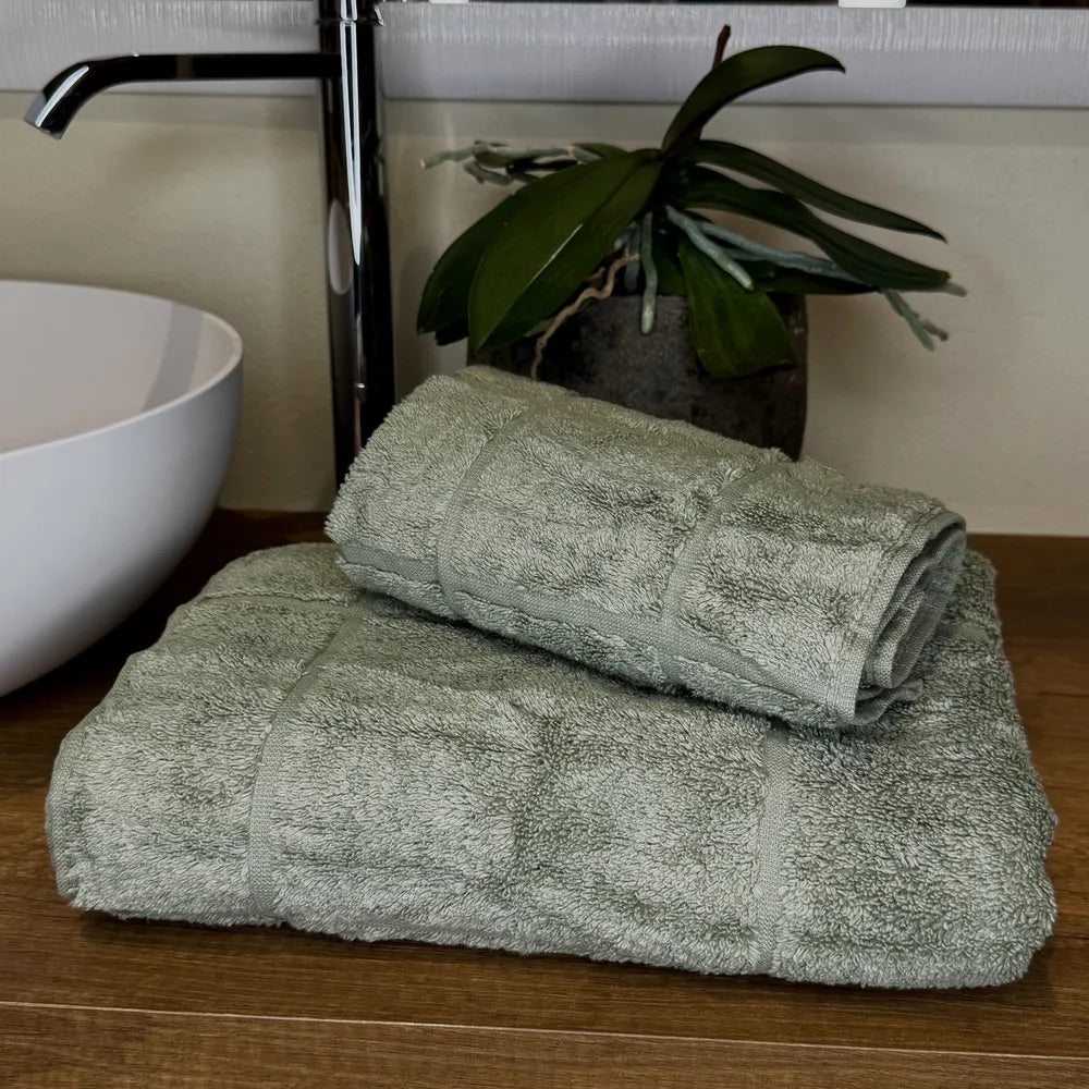 Coppia Spugna Zero Twist Salvia | ArredoCasa Online tutto il tessile per la tua casa.