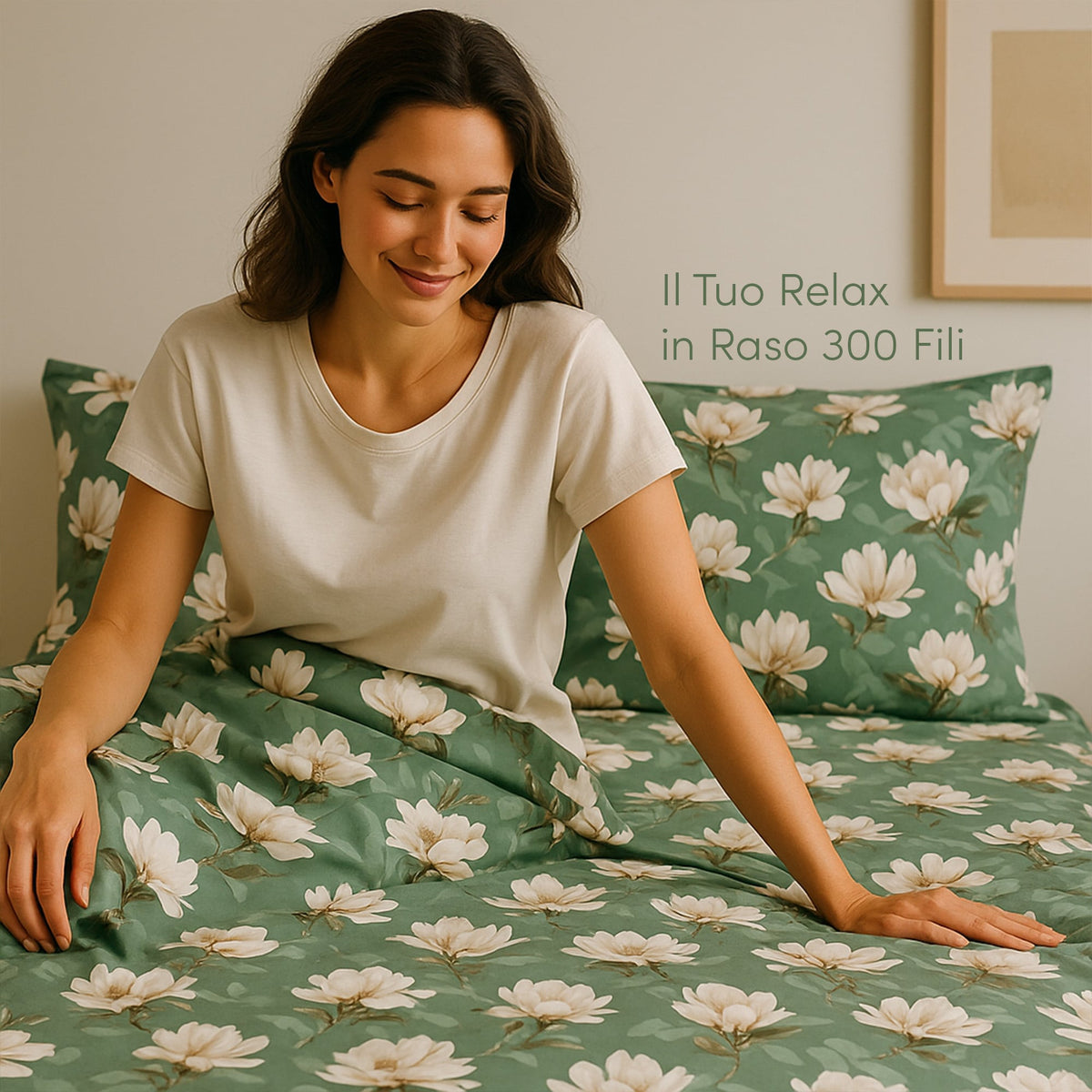 Completo Letto in Raso - Modello Magnolia | ArredoCasa Online tutto il tessile per la tua casa.