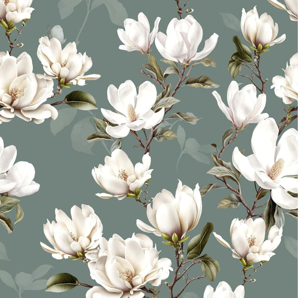 Parure Copripiumino Magnolia in Raso di Cotone 300 Fili