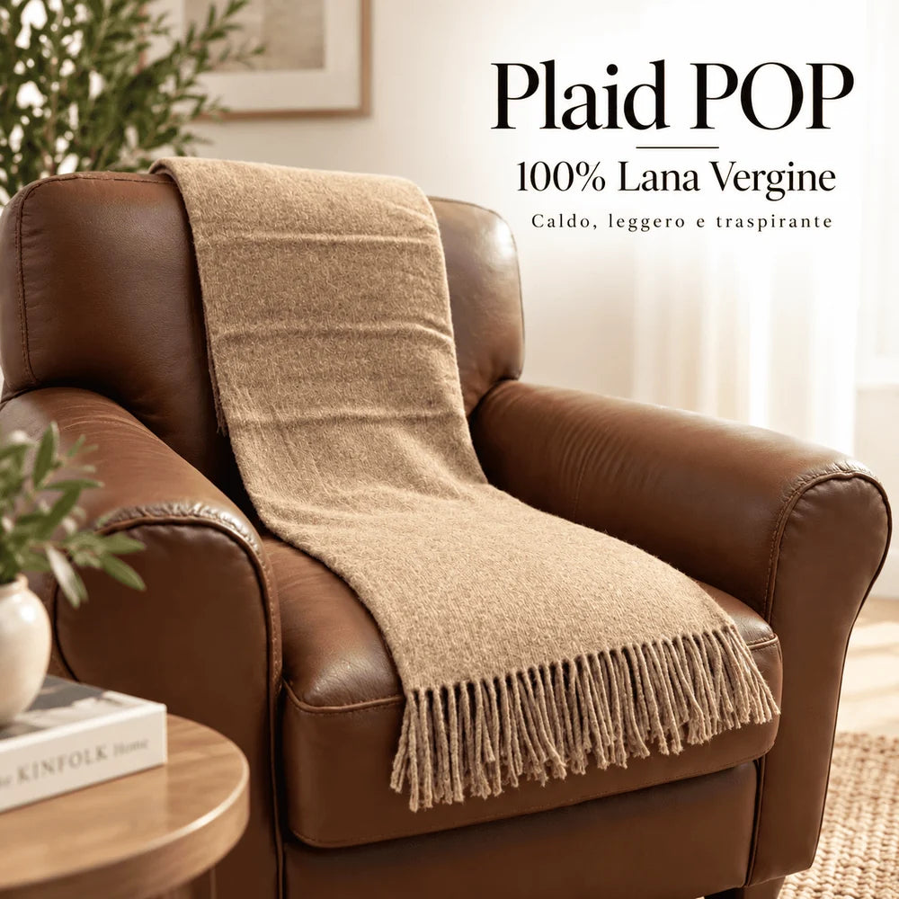 Plaid POP in Lana Vergine Made in Italy