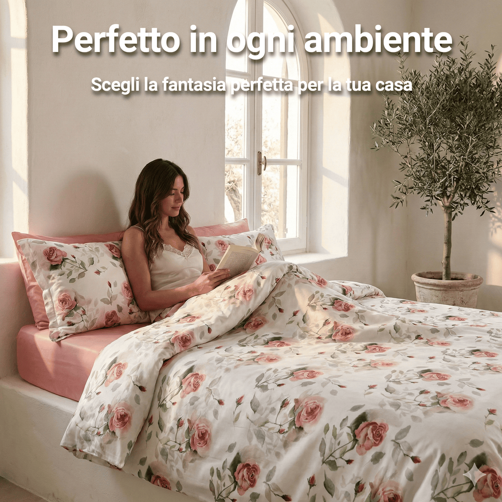 Completi e Parure Letto Matrimoniali in Raso 300 fili