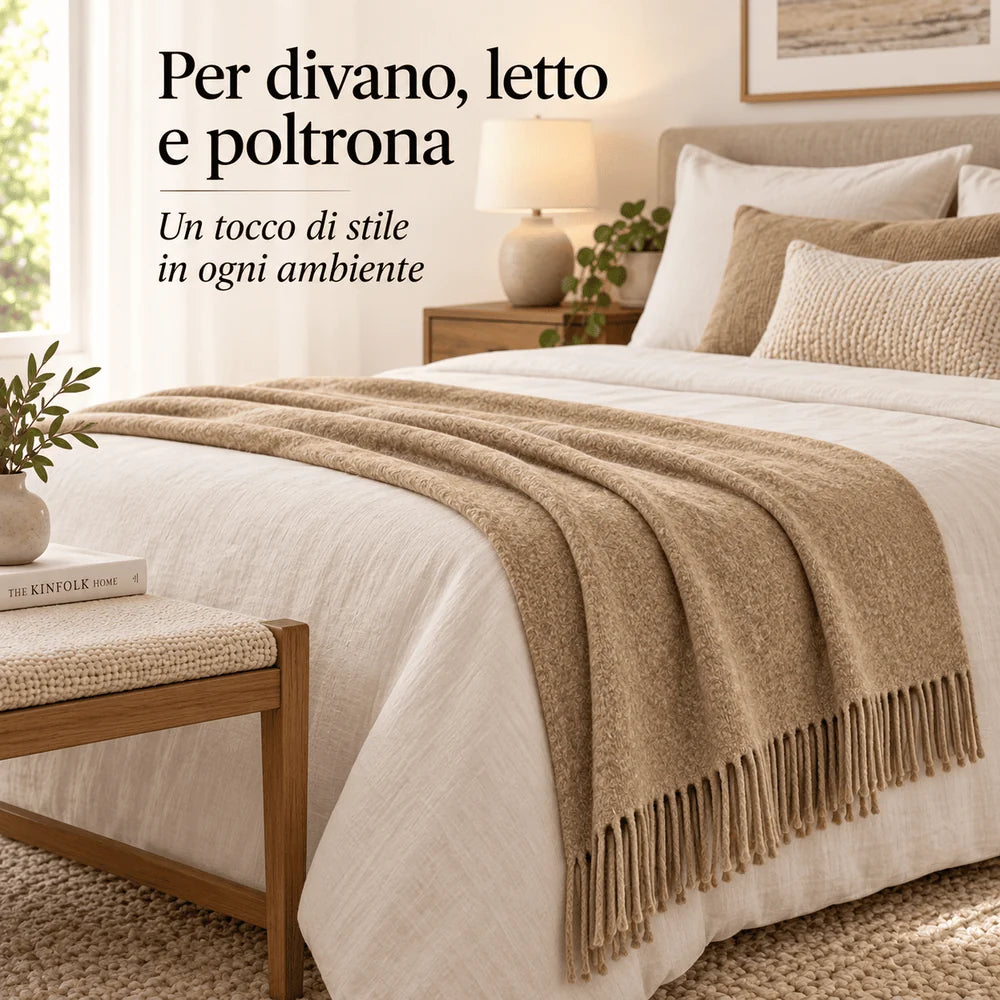 Plaid POP in Lana Vergine Made in Italy