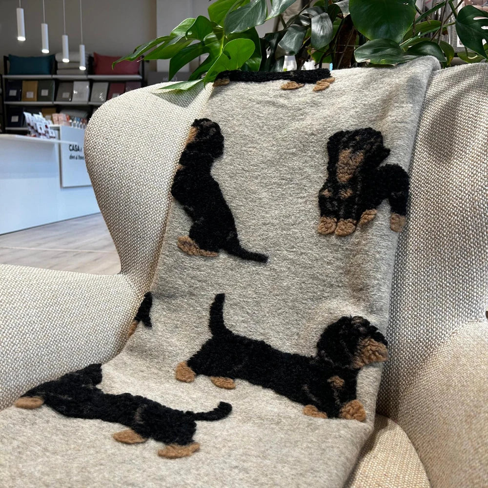 Plaid in Lana Cotta Made in Italy 170x180 – Caldo, Asciutto & Traspirante Bassotto Beige | ArredoCasa Online tutto il tessile per la tua casa.