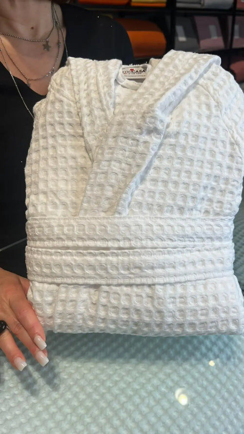 Accappatoio Nido d'ape Bianco | ArredoCasa Online tutto il tessile per la tua casa.