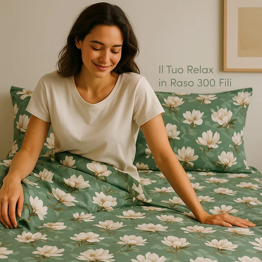 Completo Letto in Raso - Modello Magnolia | ArredoCasa Online tutto il tessile per la tua casa.