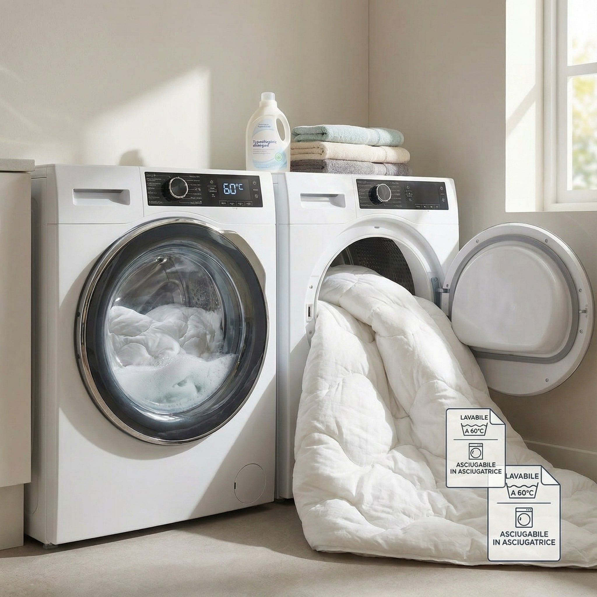 Piumone SMARTFILL in Microfibra Manopesca – Leggero, Caldo e Lavabile in Lavatrice