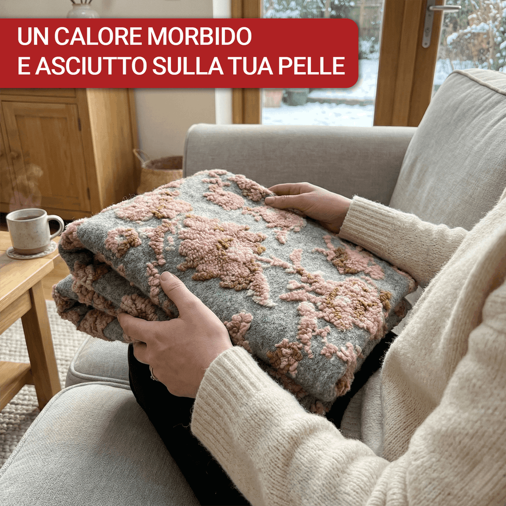 Made in Italy 170x180 Boiled Wool Throw – Warm, Dry &amp; Breathable
