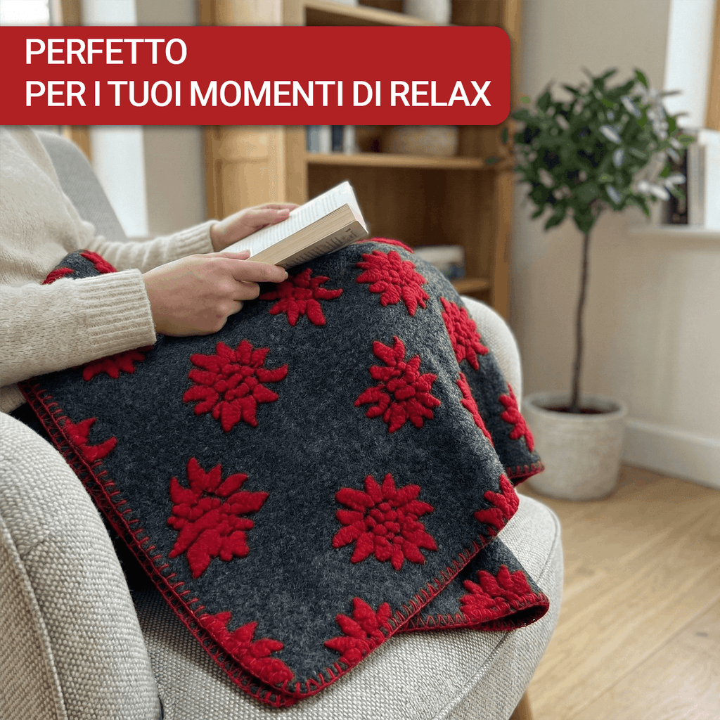Made in Italy 170x180 Boiled Wool Throw – Warm, Dry &amp; Breathable