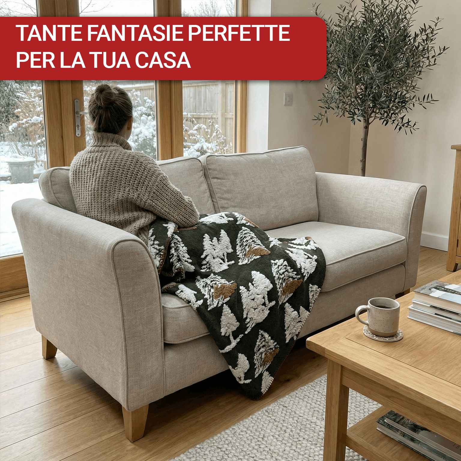 Plaid in Lana Cotta Made in Italy 170x180 – Caldo, Asciutto & Traspirante