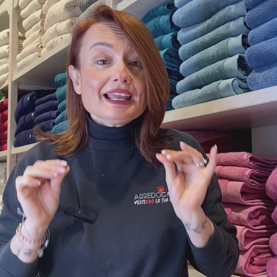 Coppia di Asciugamani in Spugna Mercerizzata