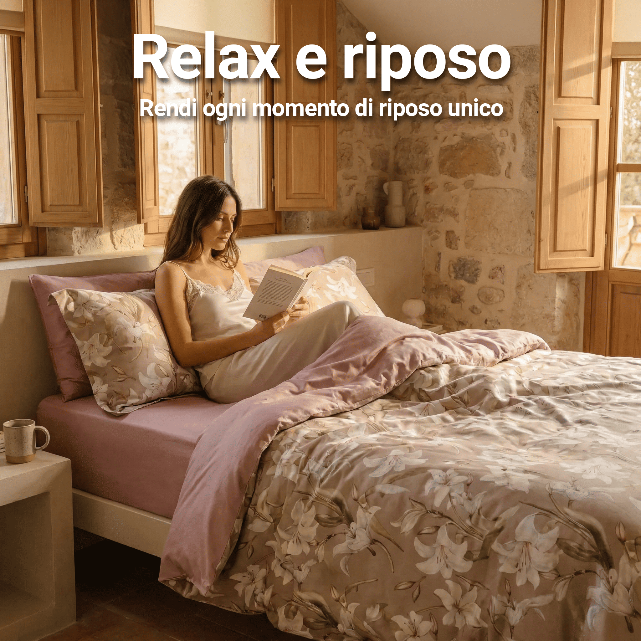 Completi e Parure Letto Matrimoniali in Raso 300 fili