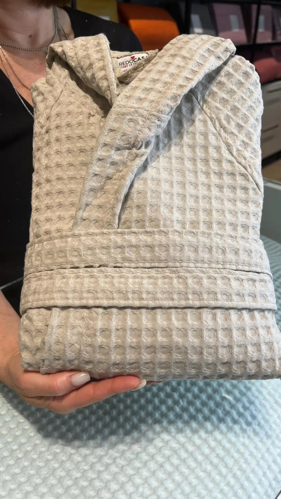 Accappatoio Nido d'ape Tortora | ArredoCasa Online tutto il tessile per la tua casa.